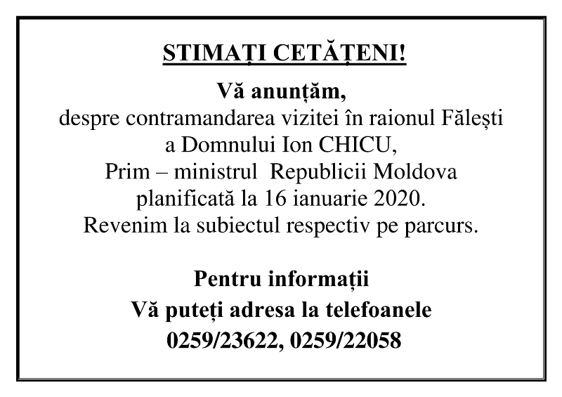 aviz contramandarea vizitei